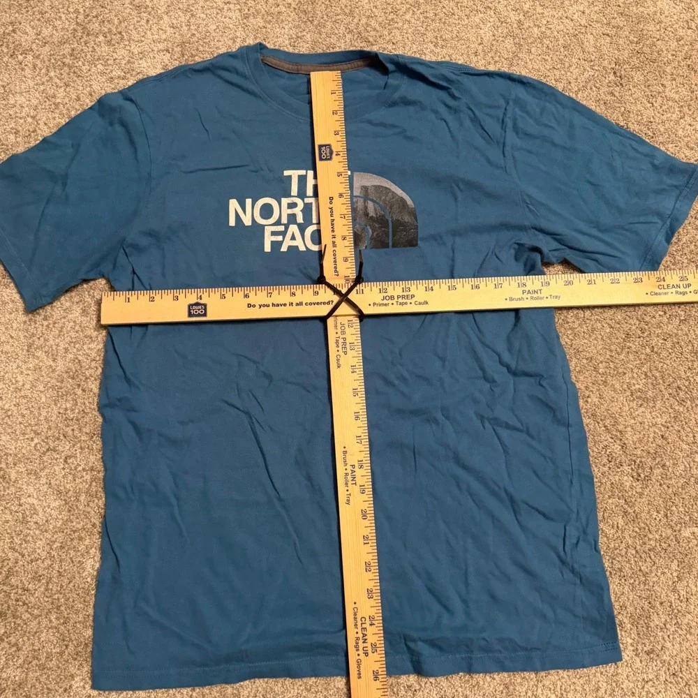 The North Face Mens Blue Graphic Logo Short Sleeve T-Shirt Large Standard Fit